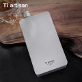 Tiartisan 400ML Titanium Hip Flask Whiskey Wine Pot Outdoor Camping Ultralight Leakproof Wine Bottle With Funnel.