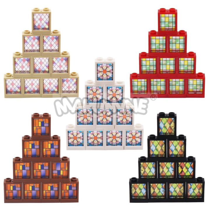 MARUMINE%20MOC%20Building%20Block%20Brick%20Printed%20Window%201x2x2%20Frame%20Glass%20Street%20View%20House%20Parts%20Accessories%2060601%2060592%20Compatible%20-%20Image%206