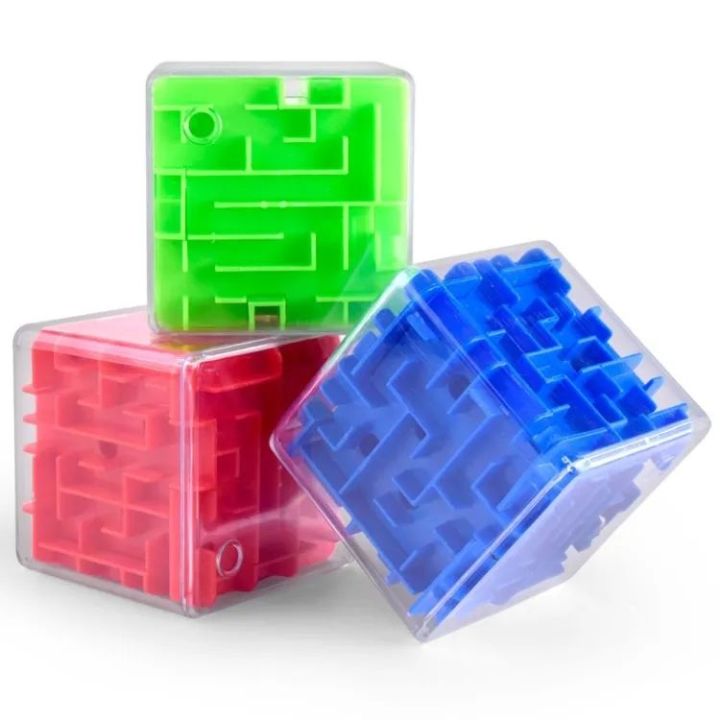 3d Cube Maze Puzzle children Maze Puzzle Box nd Puzzles For Kids 3-14 Years Old (blue Yellow Orange)