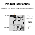 Digital Infrared Thermometer Non-contact Pyrometer Laser Temperature Meter Imager Hygrometer IR Termometro Color LCD Light Alarm. 