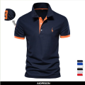 Dropshipping Polo Giraffe Shirt Men Quality Embroidery Summer Short Sleeve Polo Casual Business Social Mens Polos BR Size. 