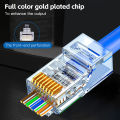 50PCs Cat6 Connector RJ45 Connector Network Unshielded RJ45 Perforated Crystal Head Network Cable. 