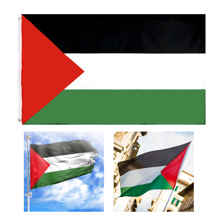 Palestine National Flag 90x150cm Palestinian National Country Flags Polyester Palestine Large Flag for Party Festival Parade