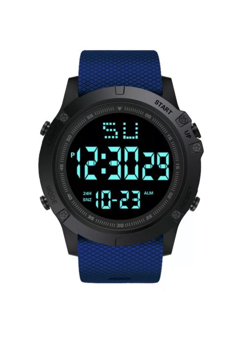 Fashion Men Led Digital Date Military Sport Rubber Quartz Watch For Men Alarm Water