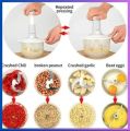 Hand Chopper,Vegetable and Meat chopper,1500 ML Manual Food Chopper, Vegetable cutter speedy chopper with 3 curved stainless steel Blades, Handheld Vegetable Chopper Mincer/Mixer/Blender to chop Fruits/Onion/Nut/Ginger/Herbs/Garlic/Meat. 
