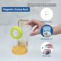 Final Travel Bottle Cleaning Kit - Scalable Silicone Brush with Nipple Cleaner, Built in Drying Rack, Straw Brush, Soap Dispense. 