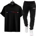 New Simple Mens T-shirt Tracksuit Printed Casual Tees Daily Sports Jogging Man Clothing Single Piece T-shirt Pants Spring Summer. 