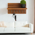 Wall Key Stand with Shelf, Key Organizer Rack for Entryway, Wall Mounted Key Holder, Decorative Home Storage Shelf, Easy Assembly, GloWooDecor. 