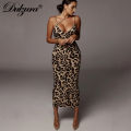 Dulzura Women Party Club Evening Streetwear Leopard Bodycon Midi Dress 2024 Summer Clothes Wholesale Items For Business.