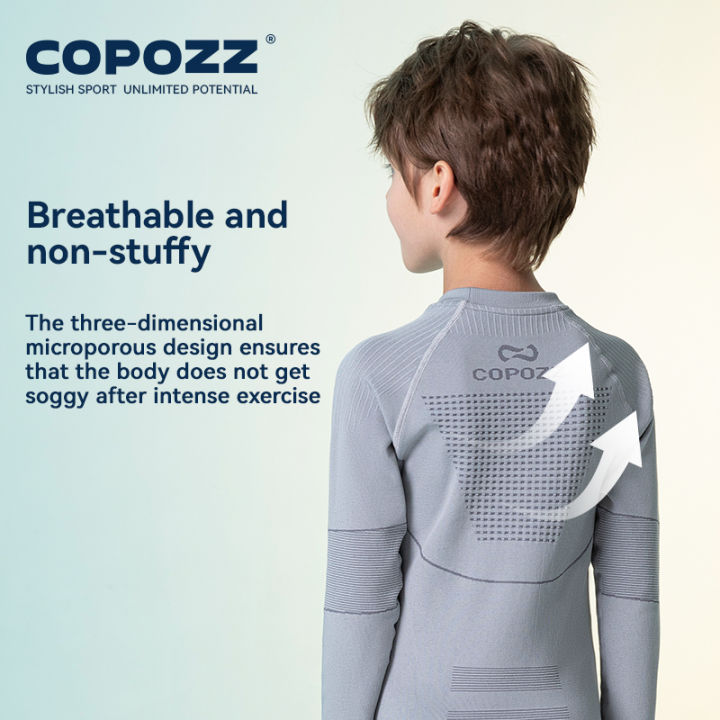 COPOZZ%20Children%20Kids%20Boy%20Girl%20Compression%20Skiing%20Underwear%20Set%20Fitness%20Gym%20Ski%20Snowboarding%20Sport%20Running%20Yoga%20Exercise%20Suit%20-%20Image%204