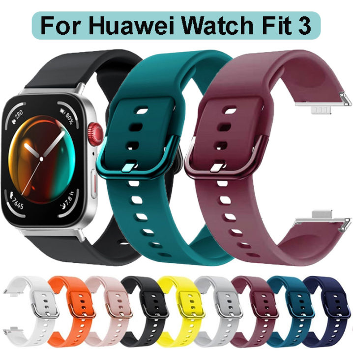 Silicone Strap for Huawei Watch Fit 3 Band Soft Sport Bracelet Correa for Huawei Watch Fit3 Replacement Watchband Accessories ﻿