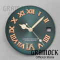 GRAMOCK 25mm Brown Roman Watch Dial Hands Sunberst Diamond Dial For NH15 Automatic Lady's 31mm Wristwatch Modified Accessories. 