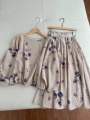 Trendy Floral Print Co-Ord Set For Women - Casual Top and Bottom 2 Piece Dress. 