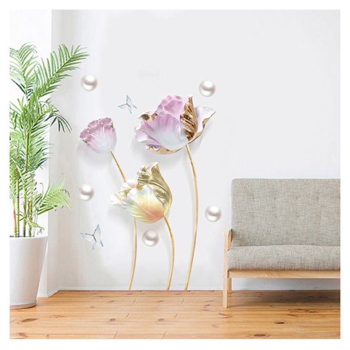TULIP WALLSTICKER FOR LIVING ROOM, WALLPAPER FOR ROOM, WALLSTICKER FOR BEDROOM, WALL DECOR, WALLSTICKER FOR HOME,  FLORAL WALL STICKER , UNIQUE DESIGN FOR LIVING ROOM, WALLSTICKER FOR KIDS ROOM , SELF ADHESIVE WALLSTICKER,  WALL DECORATION.