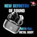 A1Star Full Body Metal Edition Bluetooth 5.4 True Wireless Airpods With ENC Mic, 24-Hour TWS Playback Full Touch Control & Pure Bass 3D Sound. 