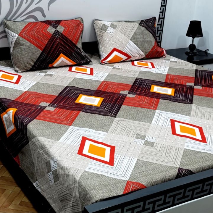 …….💠 بِسْمِ اللَّهِ الرَّحْمَنِ الرَّحِيم 💠……
       
🔅*3pc Cristal Bedsheets*🔅

➡️Details

🌿Fabric Cristal Cotton 
🌿1 Flat-Sheet Size 90*95(238*248cm)
🌿2 Pillow Cover's Size 19*29(50*75cm)
🌿Totally Stiched 
🌿Lightly Pipping Pillows 
🌿Ready To B