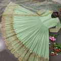 Heavy Sequence Embroidered Daman and Sleeves full long Length Maxi with Sequence Emb Dupatta 3PCs. 
