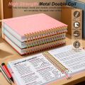 Extra Large Hardcover Spiral Notebook - with Removable Dividers & Tabs, 300 Pages Faux Leather Cover,For School,Office,Planner. 
