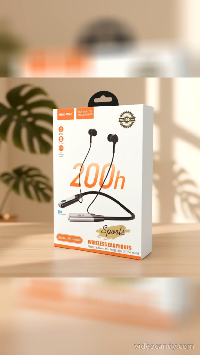🛍️ Recrsi RE-NY060 Wireless Neckband Earphones Headphones | 200-Hour ...