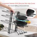 Pot Rack Organizer, 8 Tier Pots and Pans Organizer for Kitchen Organization & Storage, Adjustable Pot Lid Holders & Pan Rack. 