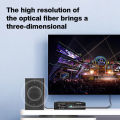 Digital Optical Audio Splitter 1 in 2 Out Toslink Fiber Optic 1 Male to 2 Male Cable for Home Theater Stereo System. 
