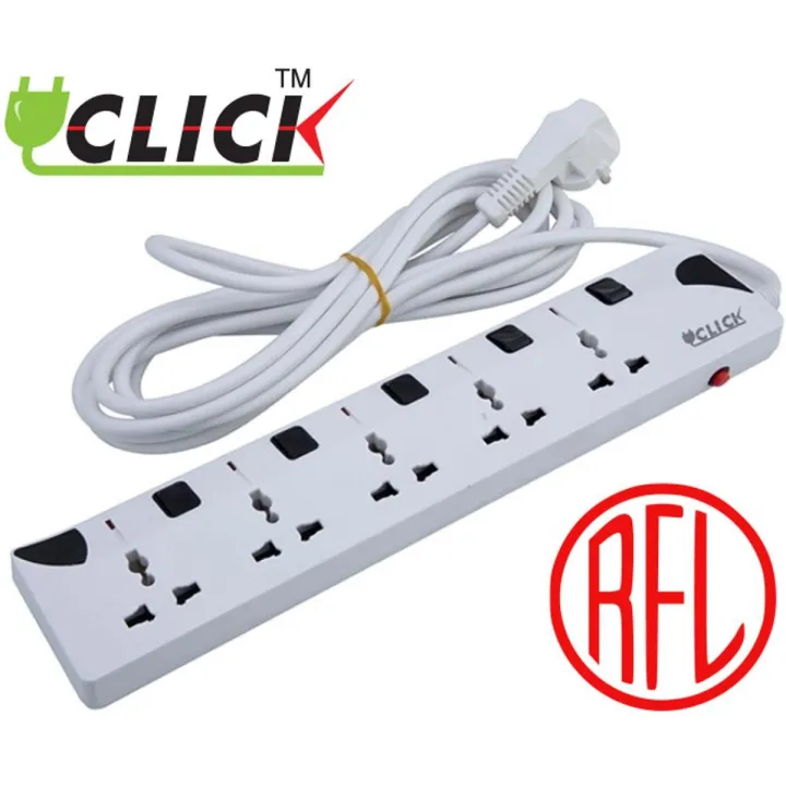 Click%20Multi%20Plug%205%20Socket%202/3%20Pin%205%20meter%20Cable%20-%20Image%202