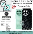 TECNO CAMON 30S Back 360 Protection skin wrap with sides and camera protection premium quality skin wrap full cover wrap sheet for tecno camon 30 s. 