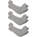 3 Pairs Summer Elastic Ice Silk Arm Sleeves - Breathable and Comfortable, Suitable for Outdoor Activities, Ice Silk Fiber Fabric.