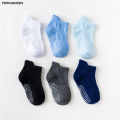 6/12 Pairs/lot 0-5 Yrs Cotton Children's Anti-slip Boat Socks For Boys Girl Low Cut Floor Kid Sock With Grips Polka Dot.