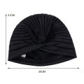 Stretchy Knot Twist Turban Bandanas Women Headscarf Bonnet Muslim Hijab Indian Hats Female Chemo Cap Adult Solid Color Head Wrap. 