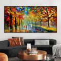 Modern Colorful Abstract Canvas Prints Art Rainy Garden Landscape Posters Picture Wall Art Painting for Living Room Bedroom. 