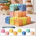 Baby Soft  Building Blocks, Silicone Chewable Hand-Grabbing Balls, Early Education Toys for Babies 6-8 Months, Toys for Children 1-3 Years Old. 