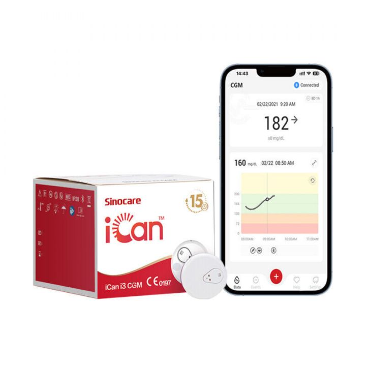 iCan i3 Smart CGM Sensor – Continuous Glucose Monitor for 15 Days ...