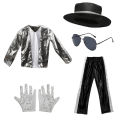 Black Michael Jackson cosplay set world's top dance king not surpassed Halloween hot selling. 