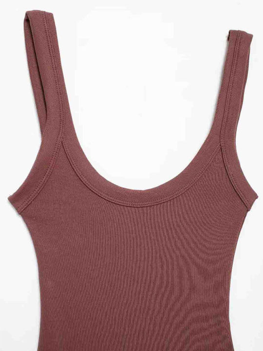 Women's%20Skinny%20Ribbed%20Bodysuits%20O%20Neck%20Straps%20Snap-Button%20%20Fashion%20Female%20Playsuits%20Comfortable%20Stretchy%20Clothing%20-%20Image%206