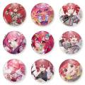 K-Kasane Teto Badge On Backpack Accessories Manga Icons Pins Round Cartoon Brooches For Clothes Bag Decor s.
