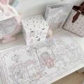 Cute Girlish Heart Strawberry Tea Party Animal PU Leather Mouse Pad Large Waterproof Desktop Keyboard Desk Pad Gaming Mousepad.