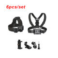 6-in-1 Action Camera Kit Mobile Phone Head Strap Chest Strap Mount Adjustable for GoPro 12 Phone Enhanced Stability Versatility. 