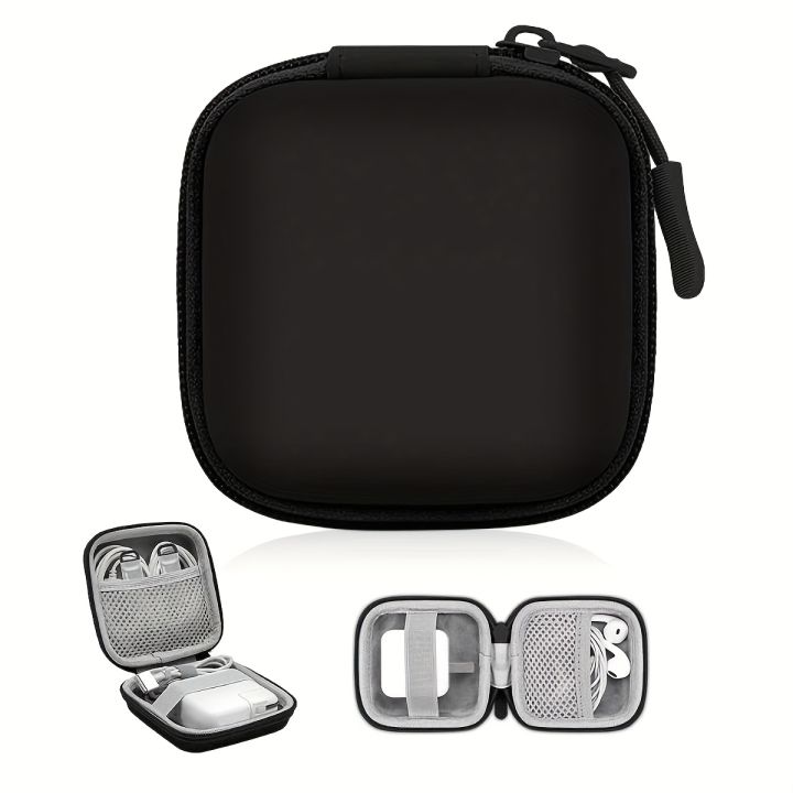 Durable EVA Charger Case for MacBook Air/Pro - Compact Protective Cover with Mesh Pocket for Cables, Earphones & Power Adapters