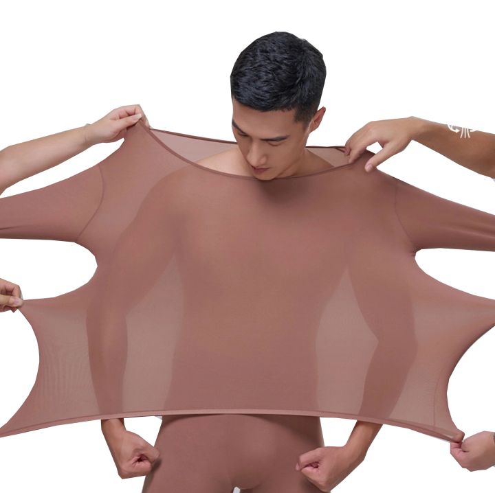 1pcs%20Men's%20Ultrathin%20Thermal%20Underwear%20High%20elasticity%20Plus%20Size%20Constant%20Temperature%20Seamless%20Long%20Sleeve%20Bottoming%20Tops%20-%20Image%205