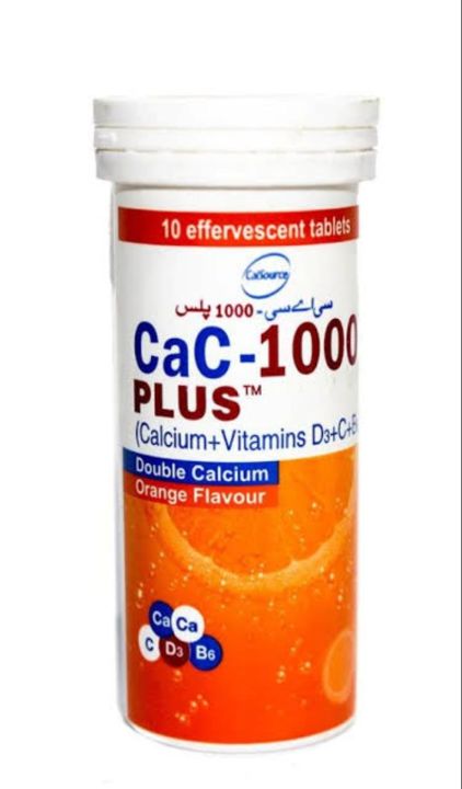 CAC 1000 c plus vitamin c or calcium ki kami ke liye 10 tablet