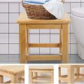 Wooden Bathroom Stool Non-Slip Adult Wooden Bath Seat Waterproof Bathtub Spa Wood Shower Stool Multifunction Living Room Bedroom Change Shoes Stool. 