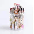 Cosmetics Organizer 360 Degree Diamond Rotatable Cosmetics Storage Box. 
