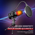 Computer Condenser Microphone Professional For PC Laptop USB Wired Streaming Sound Live Podcast RGB Record Gaming Accessories. 