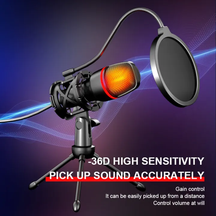 Computer%20Condenser%20Microphone%20Professional%20For%20PC%20Laptop%20USB%20Wired%20Streaming%20Sound%20Live%20Podcast%20RGB%20Record%20Gaming%20Accessories%20-%20Image%204