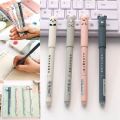 Kawaii Erasable Gel Pen Set Cartoon Animals Cute Cat Erasable Pen Erasable Refill Rod Washable Handle Pen Grip School Stationery. 