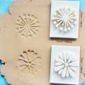 2Pcs Boho Wildflower Clay Stamps Dandelion Flower DesignTexture Molds for Polymer Clay Pottery Ceramic Decor Crafts.
