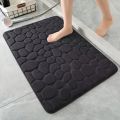 3D Non Slip Bathroom Mat Cobblestone Embossed Bath Mats Absorbent Doormat Carpet Door Floor Mats Machine Washable Quick Drying. 