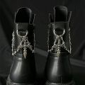 2Pcs Gothic Retro Spear Shaped Pendant Boot Chain Silver Metal Detachable Shoe Chain punk Boot Decoration Accessories. 