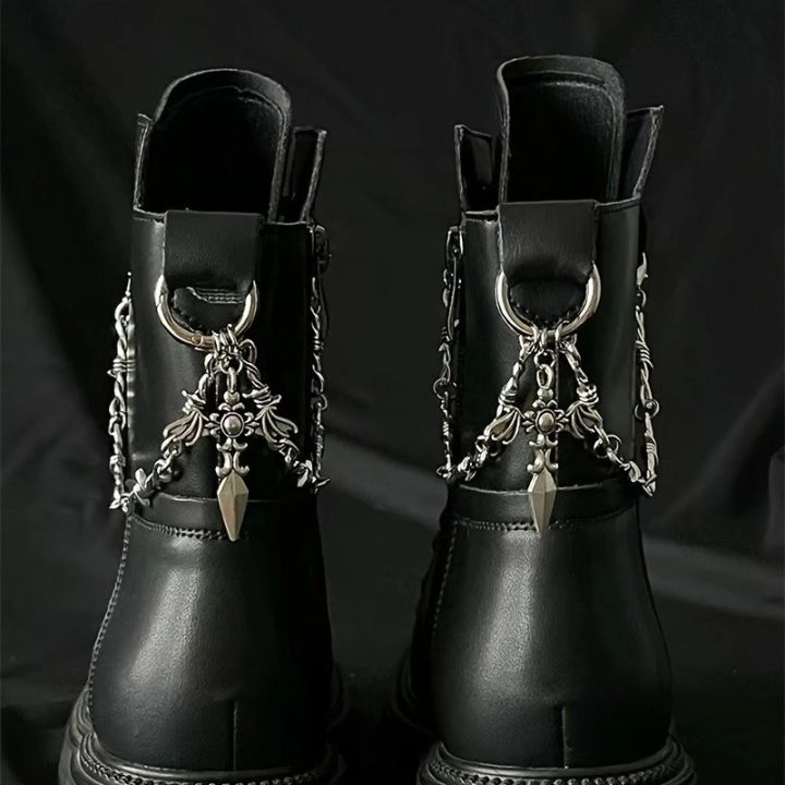 2Pcs%20Gothic%20Retro%20Spear%20Shaped%20Pendant%20Boot%20Chain%20Silver%20Metal%20Detachable%20Shoe%20Chain%20punk%20Boot%20Decoration%20Accessories%20-%20Image%206